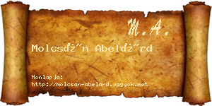 Molcsán Abelárd névjegykártya